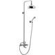 Душевая система Cezares Retro со смесителем для ванны, верхним и ручным душем, хром (Retro-CVD2-01)
