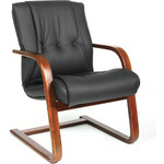 Офисное кресло Chairman 653V черная кожа