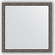 Зеркало в багетной раме Evoform Definite 60x60 см, черненое серебро 38 мм (BY 0773)