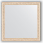 Зеркало в багетной раме Evoform Definite 74x74 см, беленый дуб 57 мм (BY 1026)
