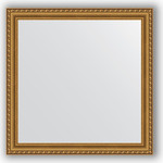 Зеркало в багетной раме Evoform Definite 74x74 см, золотой акведук 61 мм (BY 1028)