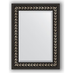 Зеркало с фацетом в багетной раме поворотное Evoform Exclusive 55x75 см, черный ардеко 81 мм (BY 1125)