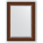 Зеркало с фацетом в багетной раме поворотное Evoform Exclusive 52x72 см, орех 65 мм (BY 1127)
