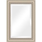 Зеркало с фацетом в багетной раме поворотное Evoform Exclusive 67x97 см, серебряный акведук 93 мм (BY 1278)