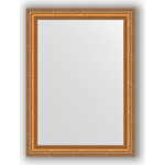 Зеркало в багетной раме поворотное Evoform Definite 55x75 см, золотые бусы на бронзе 60 мм (BY 3042)