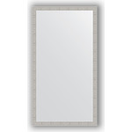 Зеркало в багетной раме поворотное Evoform Definite 71x131 см, волна алюминий 46 мм (BY 3294)