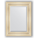 Зеркало с фацетом в багетной раме поворотное Evoform Exclusive 59x79 см, травленое серебро 99 мм (BY 3393)