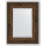 Зеркало с фацетом в багетной раме поворотное Evoform Exclusive 62x82 см, состаренное дерево с орнаментом 120 мм (BY 3404)