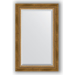 Зеркало с фацетом в багетной раме поворотное Evoform Exclusive 53x83 см, состаренное бронза с плетением 70 мм (BY 3406)