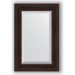 Зеркало с фацетом в багетной раме поворотное Evoform Exclusive 59x89 см, темный прованс 99 мм (BY 3421)