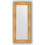 Зеркало с фацетом в багетной раме поворотное Evoform Exclusive 59x139 см, травленое золото 99 мм (BY 3522)