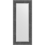 Зеркало с фацетом в багетной раме поворотное Evoform Exclusive 59x139 см, вензель серебряный 101 мм (BY 3527)