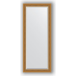 Зеркало с фацетом в багетной раме поворотное Evoform Exclusive 63x153 см, состаренное золото с плетением 70 мм (BY 3561)