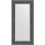 Зеркало с фацетом в багетной раме поворотное Evoform Exclusive 69x159 см, вензель серебряный 101 мм (BY 3579)