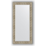 Зеркало с фацетом в багетной раме поворотное Evoform Exclusive 80x170 см, барокко серебро 106 мм (BY 3606)