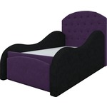 Детская кровать Мебелико Майя микровельвет фиолетово-черный