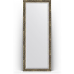 Зеркало напольное с фацетом Evoform Exclusive Floor 78x198 см, в багетной раме - старое дерево с плетением 70 мм (BY 6105)