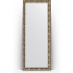 Зеркало напольное с фацетом Evoform Exclusive Floor 78x198 см, в багетной раме - серебряный бамбук 73 мм (BY 6107)