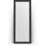 Зеркало напольное с фацетом Evoform Exclusive Floor 80x199 см, в багетной раме - черный ардеко 81 мм (BY 6108)