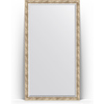 Зеркало напольное с фацетом Evoform Exclusive Floor 108x198 см, в багетной раме - прованс с плетением 70 мм (BY 6144)