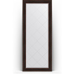 Зеркало напольное с гравировкой Evoform Exclusive-G Floor 84x204 см, в багетной раме - темный прованс 99 мм (BY 6330)