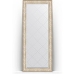 Зеркало напольное с гравировкой Evoform Exclusive-G Floor 85x205 см, в багетной раме - виньетка серебро 109 мм (BY 6336)