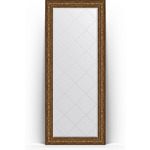 Зеркало напольное с гравировкой Evoform Exclusive-G Floor 85x205 см, в багетной раме - виньетка состаренная бронза 109 мм (BY 6337)