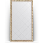Зеркало напольное с гравировкой Evoform Exclusive-G Floor 108x198 см, в багетной раме - прованс с плетением 70 мм (BY 6344)