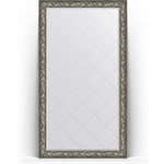 Зеркало напольное с гравировкой Evoform Exclusive-G Floor 114x203 см, в багетной раме - византия серебро 99 мм (BY 6365)