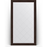 Зеркало напольное с гравировкой Evoform Exclusive-G Floor 114x204 см, в багетной раме - темный прованс 99 мм (BY 6370)