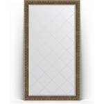 Зеркало напольное с гравировкой Evoform Exclusive-G Floor 114x204 см, в багетной раме - вензель серебряный 101 мм (BY 6372)