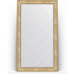 Зеркало напольное с гравировкой Evoform Exclusive-G Floor 117x207 см, в багетной раме - состаренное серебро с орнаментом 120 мм (BY 6378)
