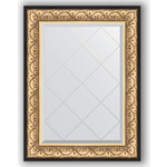 Зеркало с гравировкой поворотное Evoform Exclusive-G 70x92 см, в багетной раме - барокко золото 106 мм (BY 4122)
