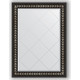 Зеркало с гравировкой поворотное Evoform Exclusive-G 75x102 см, в багетной раме - черный ардеко 81 мм (BY 4182)