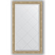 Зеркало с гравировкой поворотное Evoform Exclusive-G 73x128 см, в багетной раме - состаренное серебро с плетением 70 мм (BY 4218)