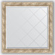 Зеркало с гравировкой Evoform Exclusive-G 83x83 см, в багетной раме - прованс с плетением 70 мм (BY 4306)