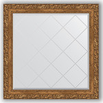 Зеркало с гравировкой Evoform Exclusive-G 85x85 см, в багетной раме - виньетка бронзовая 85 мм (BY 4314)