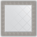 Зеркало с гравировкой Evoform Exclusive-G 86x86 см, в багетной раме - чеканка серебряная 90 мм (BY 4324)