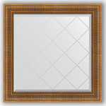 Зеркало с гравировкой Evoform Exclusive-G 87x87 см, в багетной раме - бронзовый акведук 93 мм (BY 4326)