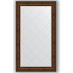 Зеркало с гравировкой поворотное Evoform Exclusive-G 102x177 см, в багетной раме - состаренная бронза с орнаментом 120 мм (BY 4429)