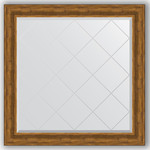 Зеркало с гравировкой Evoform Exclusive-G 109x109 см, в багетной раме - травленая бронза 99 мм (BY 4462)