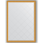 Зеркало с гравировкой поворотное Evoform Exclusive-G 127x182 см, в багетной раме - состаренное золото 67 мм (BY 4474)