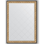 Зеркало с гравировкой поворотное Evoform Exclusive-G 135x190 см, в багетной раме - барокко золото 106 мм (BY 4509)