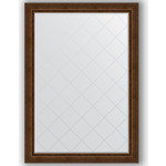 Зеркало с гравировкой поворотное Evoform Exclusive-G 137x192 см, в багетной раме - состаренная бронза с орнаментом 120 мм (BY 4515)