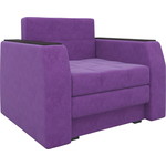 Кресло-кровать Мебелико Атлант микровельвет фиолетовый