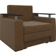 Кресло-кровать АртМебель Комфорт микровельвет коричневый