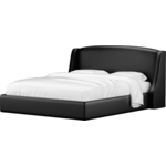 Кровать Мебелико Лотос эко-кожа черный.