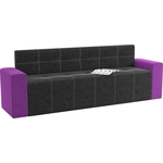 Кухонный диван Мебелико Династия микровельвет черно-фиолетовый