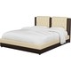 Интерьерная кровать Мебелико Камилла эко-кожа бежево-коричневый