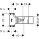 Механизм Hansgrohe для запорного вентиля, встраиваемая часть (15974180)